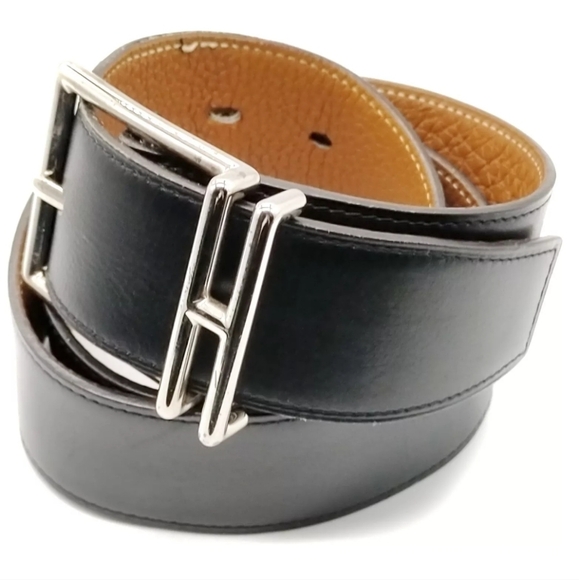 HERMES BELT BLACK LEATHER  430763 - Picture 10 of 10